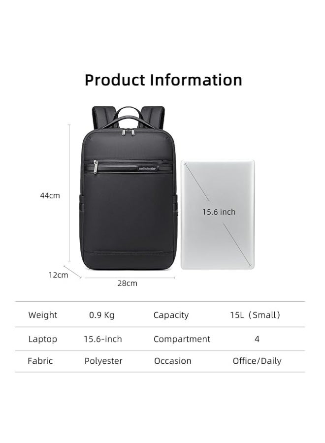 أركتيك هانتر حقيبة ظهر مكتب Arctic Hunter سعة 15 لترًا، حقيبة كمبيوتر محمول صغيرة الحجم للرجال والنساء، مقاومة للماء مقاس 15.6 بوصة، خفيفة الوزن للاستخدام اليومي في العمل والجامعة والأعمال - Image 5